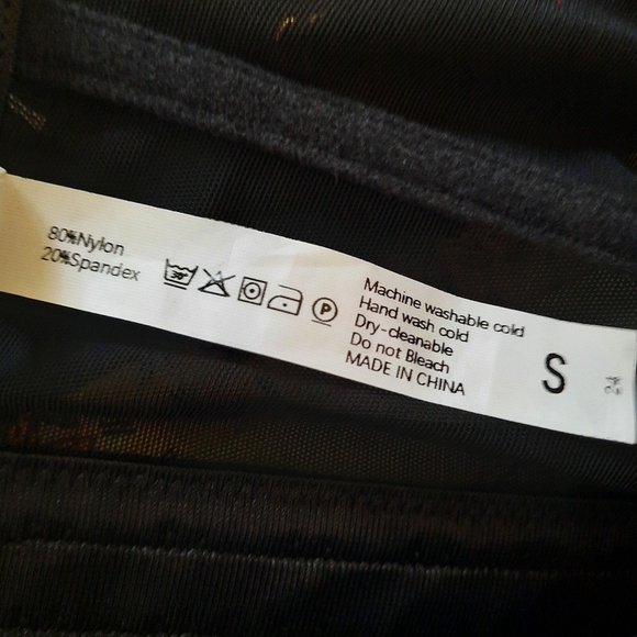 NWOT Dealmore Black Sheer Lace Underwire Structured Corset Bra Size Small - Picture 8 of 12